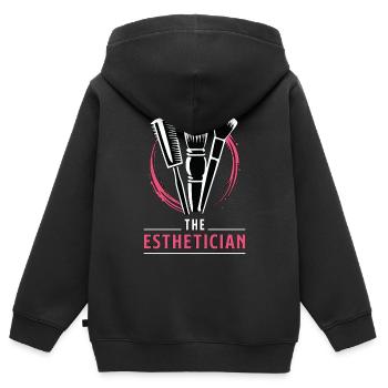 Aesthetician The Esthetician Beautician Skin Care - Kinder Premium Organic Zip Hoodie - Schwarz - Hinten - AI Model Kid Male (0cm)