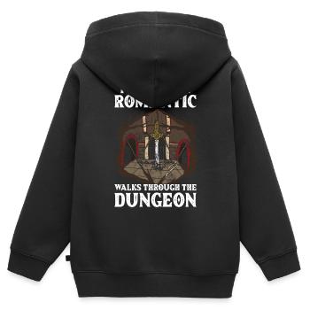 Lustiges LARP - Kinder Premium Organic Zip Hoodie - Schwarz - Hinten - AI Model Kid Male (0cm)