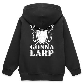 Lustige Live-Action-Rollenspiele - Kinder Premium Organic Zip Hoodie - Schwarz - Hinten - AI Model Kid Male (0cm)