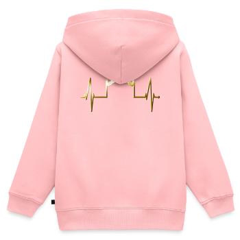 Milan Skyline Italy Heartbeat Fan Love Milano - Kids Premium Organic Zip-up Hoodie - rose - Back - AI Model Kid Female (0cm)