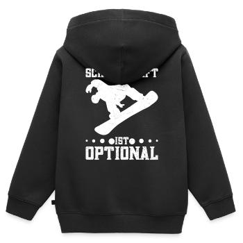 Snowboarden Skipiste Snowboarding Snowboardfahrer - Kinder Premium Organic Zip Hoodie - Schwarz - Hinten - AI Model Kid Male (0cm)