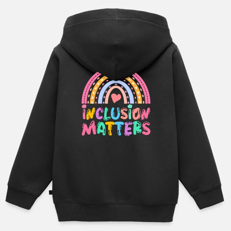 L’inclusion de l’assistante parentale est importante - Sweat Premium à capuche zippé enfant bio - noir