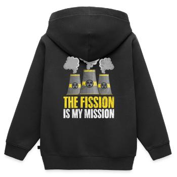 Nuclear Fuel Nuclear Power Plant - Kids Premium Organic Zip-up Hoodie - black - Back - AI Model Kid Male (0cm)