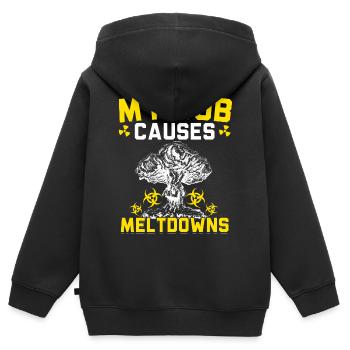 Kernkraftwerk Nuklearingenieur - Kinder Premium Organic Zip Hoodie - Schwarz - Hinten - AI Model Kid Male (0cm)