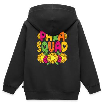 Aide-éducateur Para Squad - Sweat Premium à capuche zippé enfant bio - noir - Dos - AI Model Kid Male (0cm)