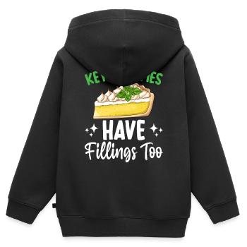 Dessert für Key Lime Pie-Liebhaber - Kinder Premium Organic Zip Hoodie - Schwarz - Hinten - AI Model Kid Male (0cm)