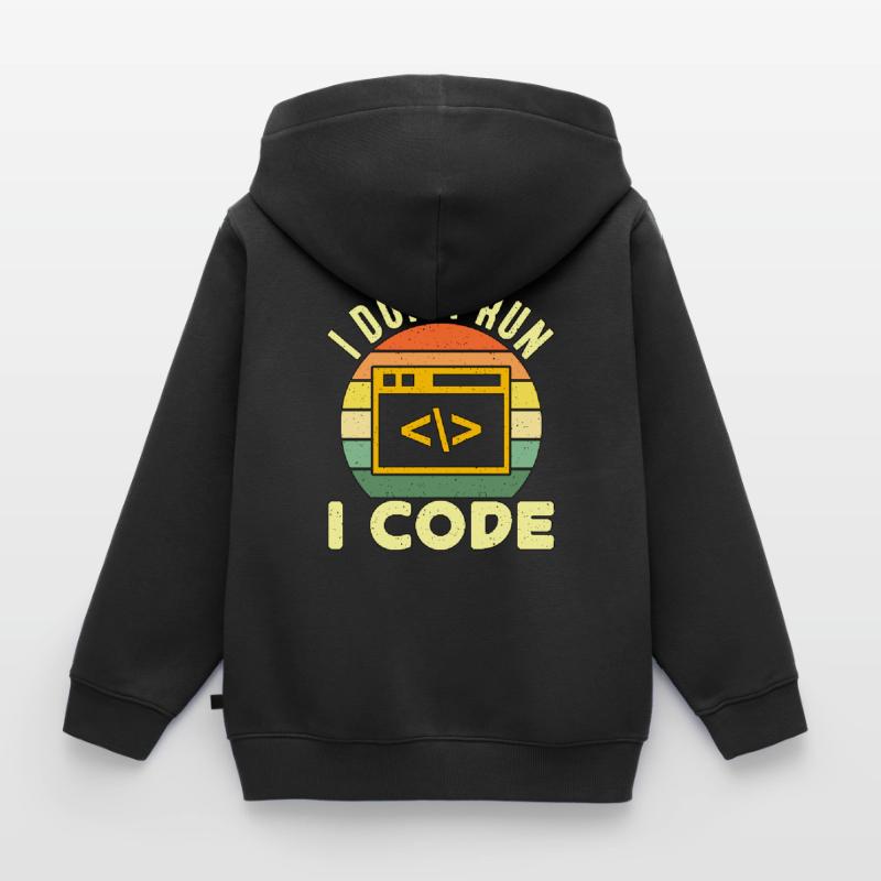 Network Engineer I Don't Run I Code Programmer Kinder Premium Organic Zip Hoodie