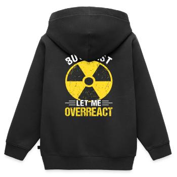 Lustiges Kernkraftwerk Nuklearingenieur - Kinder Premium Organic Zip Hoodie - Schwarz - Hinten - AI Model Kid Male (0cm)
