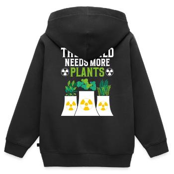 Kernkraftwerk Nuklearingenieur - Kinder Premium Organic Zip Hoodie - Schwarz - Hinten - AI Model Kid Male (0cm)