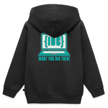 Cybersecurity IOC What You Did Computer Science - Kids Premium Organic Zip-up Hoodie - black - Back - AI Model Kid Male (0cm)