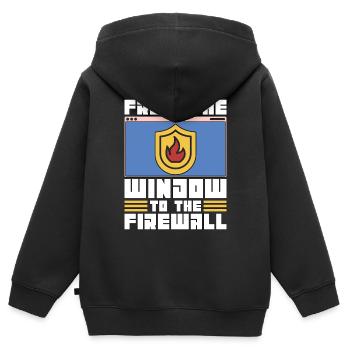 Cybersecurity From The Window To The Programming - Kids Premium Organic Zip-up Hoodie - black - Back - AI Model Kid Male (0cm)