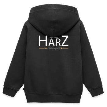 Harz Klettern - Kinder Premium Organic Zip Hoodie - Schwarz - Hinten - AI Model Kid Male (0cm)