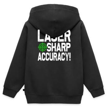 Laser Tag Spieler - Kinder Premium Organic Zip Hoodie - Schwarz - Hinten - AI Model Kid Male (0cm)