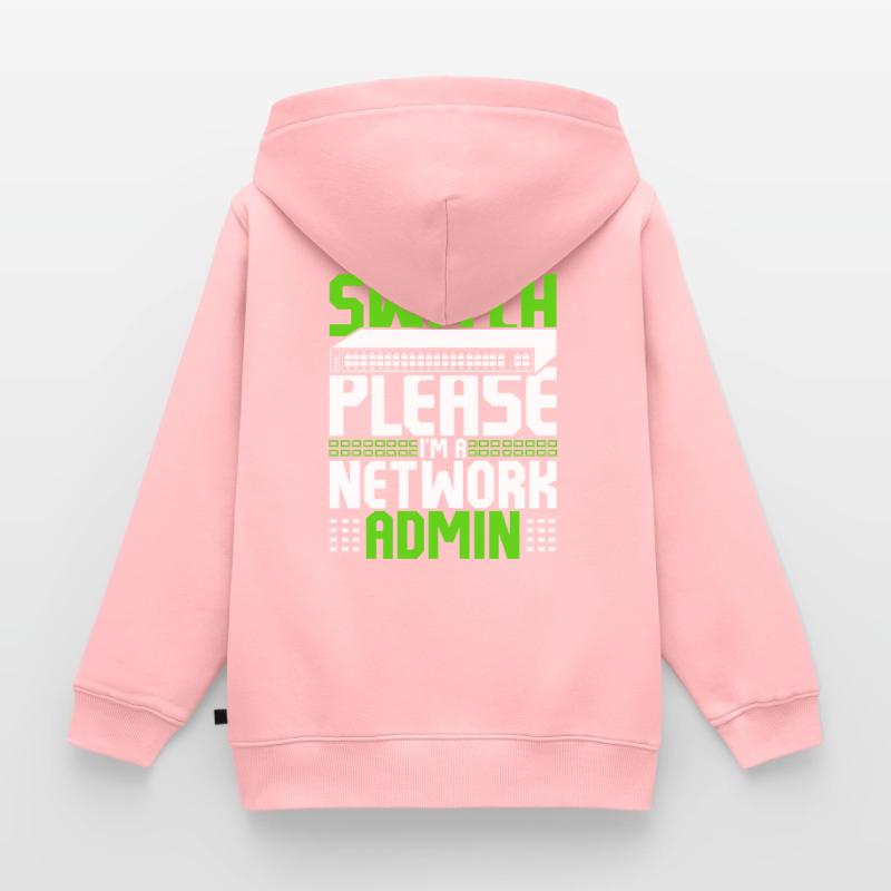 Network Administrator Programmer Kids Premium Organic Zip-up Hoodie