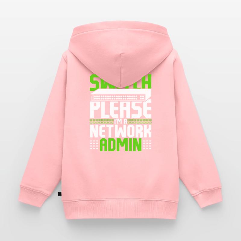 Network Administrator Programmer Kids Premium Organic Zip-up Hoodie