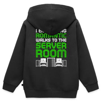 Netzwerkadministrator Server Room - Kinder Premium Organic Zip Hoodie - Schwarz - Hinten - AI Model Kid Male (0cm)