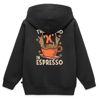 Espresso There's No X In Espresso Coffee Drinker - Kids Premium Organic Zip-up Hoodie - black - Back - AI Model Kid Male (0cm)