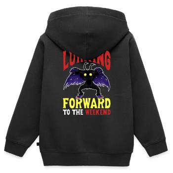 Mothman Crypttide Cryptozoology - Kids Premium Organic Zip-up Hoodie - black - Back - AI Model Kid Male (0cm)