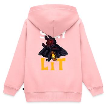 Mothman Crypttide Cryptozoology - Kids Premium Organic Zip-up Hoodie - rose - Back - AI Model Kid Female (0cm)