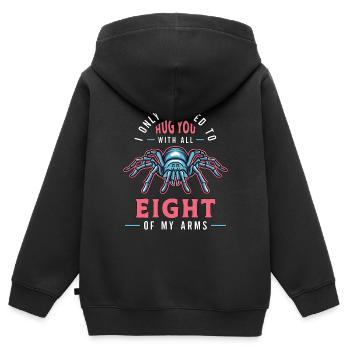 Tarantulas I Only Wanted To Hug You With Arachnid - Kinder Premium Organic Zip Hoodie - Schwarz - Hinten - AI Model Kid Male (0cm)