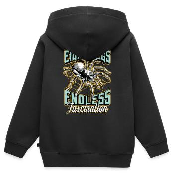 Tarantulas Eight Legs Endless Fascination Arachnid - Kinder Premium Organic Zip Hoodie - Schwarz - Hinten - AI Model Kid Male (0cm)