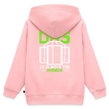 Network Administrator Programmer - Kids Premium Organic Zip-up Hoodie - rose - Back - AI Model Kid Female (0cm)