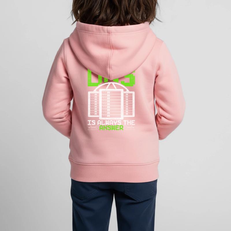 Network Administrator Programmer Kids Premium Organic Zip-up Hoodie