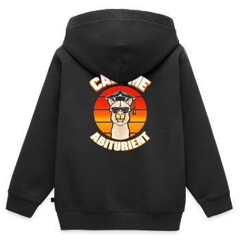 Abitur Abschluss Geschenk für Abifeier - Kinder Premium Organic Zip Hoodie - Schwarz - Hinten - AI Model Kid Male (0cm)