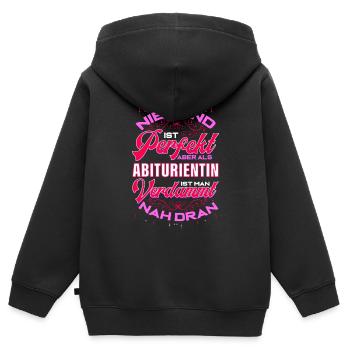Abiturientin Abschluss Geschenk Abitur für - Kinder Premium Organic Zip Hoodie - Schwarz - Hinten - AI Model Kid Male (0cm)