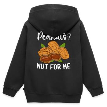 Erdnuss-Allergie Nuss-Allergie Allergiker - Kinder Premium Organic Zip Hoodie - Schwarz - Hinten - AI Model Kid Male (0cm)
