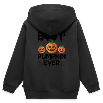 Best Pumpkin Ever - Halloween Pumpkin - Kinder Premium Organic Zip Hoodie - Schwarz - Hinten - AI Model Kid Male (0cm)