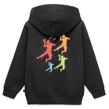 Handballspielerin Handballerin Handball Kinder - Kinder Premium Organic Zip Hoodie - Schwarz - Hinten - AI Model Kid Male (0cm)
