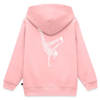 Breakdancing Breakdancer Mädchen Frauen Breakdance - Kinder Premium Organic Zip Hoodie - Rosa - Hinten - AI Model Kid Female (0cm)