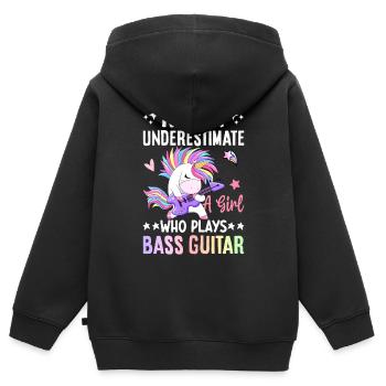 Bassist Bassist - Kinder Premium Organic Zip Hoodie - Schwarz - Hinten - AI Model Kid Male (0cm)