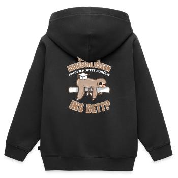 Schulabschluss Lustig Abschluss Realschule - Kinder Premium Organic Zip Hoodie - Schwarz - Hinten - AI Model Kid Male (0cm)