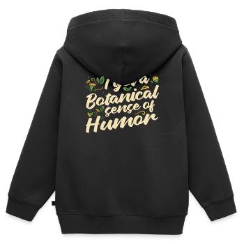 Botanique J’ai un sens botanique des plantes d’intérieur - Sweat Premium à capuche zippé enfant bio - noir - Dos - AI Model Kid Male (0cm)