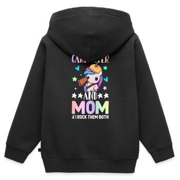 Carpentry Woodworker - Kids Premium Organic Zip-up Hoodie - black - Back - AI Model Kid Male (0cm)