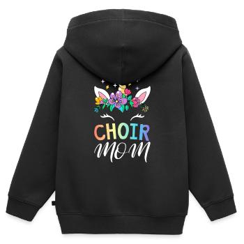 Chant choral Chanteur de chorale - Sweat Premium à capuche zippé enfant bio - noir - Dos - AI Model Kid Male (0cm)