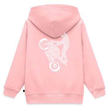 Rennmotorrad Motorrad Fahrer Herren Rennmaschine - Kinder Premium Organic Zip Hoodie - Rosa - Hinten - AI Model Kid Female (0cm)
