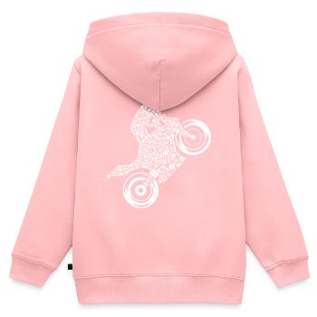 Rennmaschine Motorrad Fahrer Herren Rennmotorrad - Kinder Premium Organic Zip Hoodie - Rosa - Hinten - AI Model Kid Female (0cm)