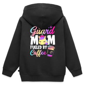Weibliche Fahnenwache - Kinder Premium Organic Zip Hoodie - Schwarz - Hinten - AI Model Kid Male (0cm)
