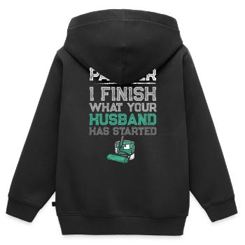 House Painter Decorator Painter I - Kinder Premium Organic Zip Hoodie - Schwarz - Hinten - AI Model Kid Male (0cm)