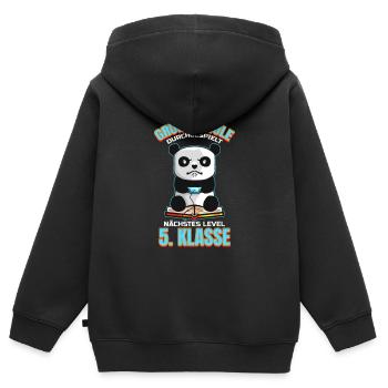 Grundschule Abschluss Schule Grundschulabschluss - Kinder Premium Organic Zip Hoodie - Schwarz - Hinten - AI Model Kid Male (0cm)