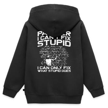 House Painter Decorator Painter I - Kinder Premium Organic Zip Hoodie - Schwarz - Hinten - AI Model Kid Male (0cm)
