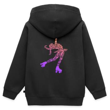 Patins à roulettes Enfants Patins à roulettes Patins à roulettes Filles - Sweat Premium à capuche zippé enfant bio - noir - Dos - AI Model Kid Male (0cm)
