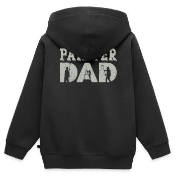 Peintre en bâtiment Peintre décorateur Peintre - Sweat Premium à capuche zippé enfant bio - noir - Dos - AI Model Kid Male (0cm)