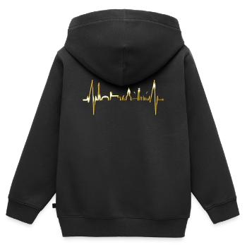 Sylt Skyline Battement de cœur de la mer du Nord Frise du Nord Sylter - Sweat Premium à capuche zippé enfant bio - noir - Dos - AI Model Kid Male (0cm)