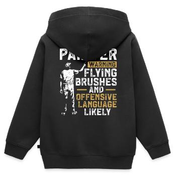 House Painter Decorator Painter - Kinder Premium Organic Zip Hoodie - Schwarz - Hinten - AI Model Kid Male (0cm)