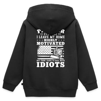 House Painter Decorator Painter - Kinder Premium Organic Zip Hoodie - Schwarz - Hinten - AI Model Kid Male (0cm)