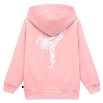 Karaté Fille Arts Martiaux Femmes Enfants Taekwondo - Sweat Premium à capuche zippé enfant bio - rose - Dos - AI Model Kid Female (0cm)